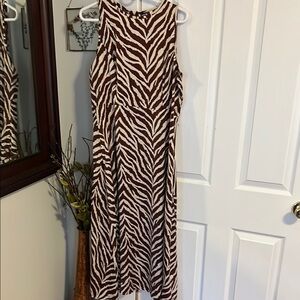 Zebra Print Sleeveless Dress